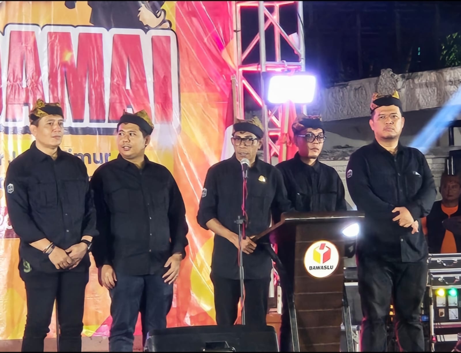 Jajaran Bawaslu Banyuwangi di Acara Kampanye Damai