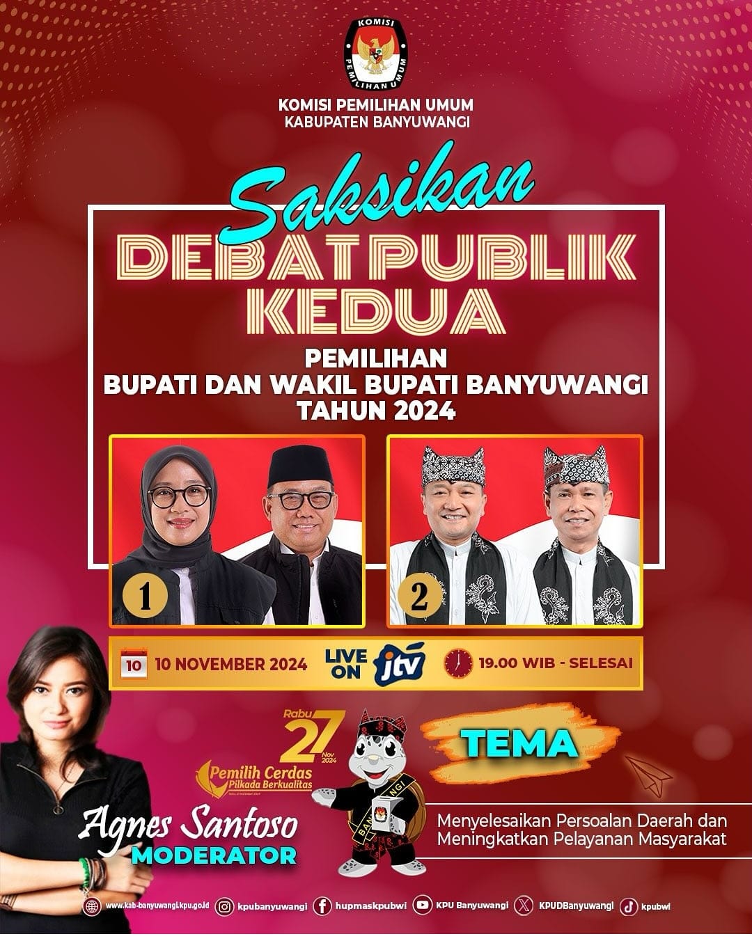 KPU Banyuwangi Gelar Debat Publik Kedua